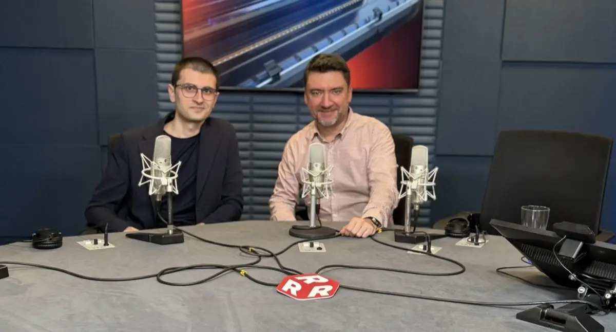 Pavel Andreev, founder of PavelAndreev.org, during a Darik Radio interview about global fundraising and social entrepreneurship