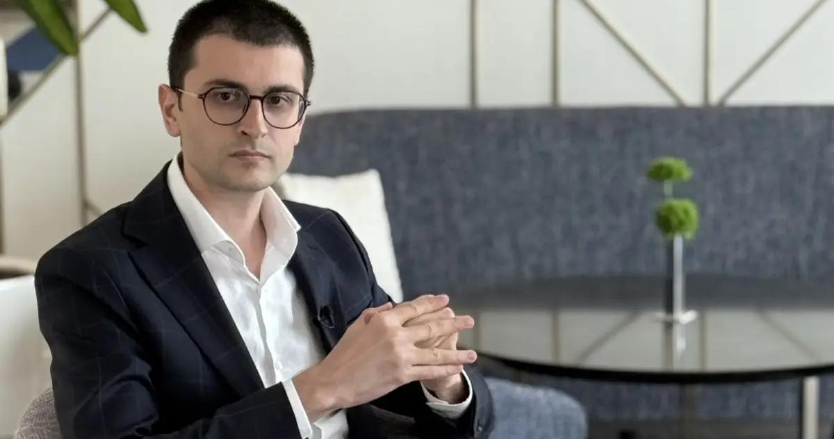 Pavel Andreev speaking during a bTV interview about the PavelAndreev.ORG fundraising platform